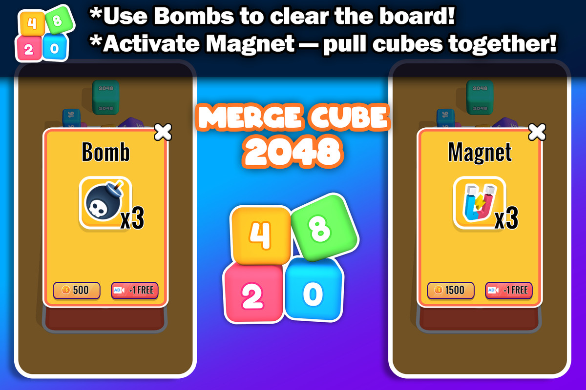 Merge Cube 2048 – Ready-to-Publish 3D Merge Puzzle Template