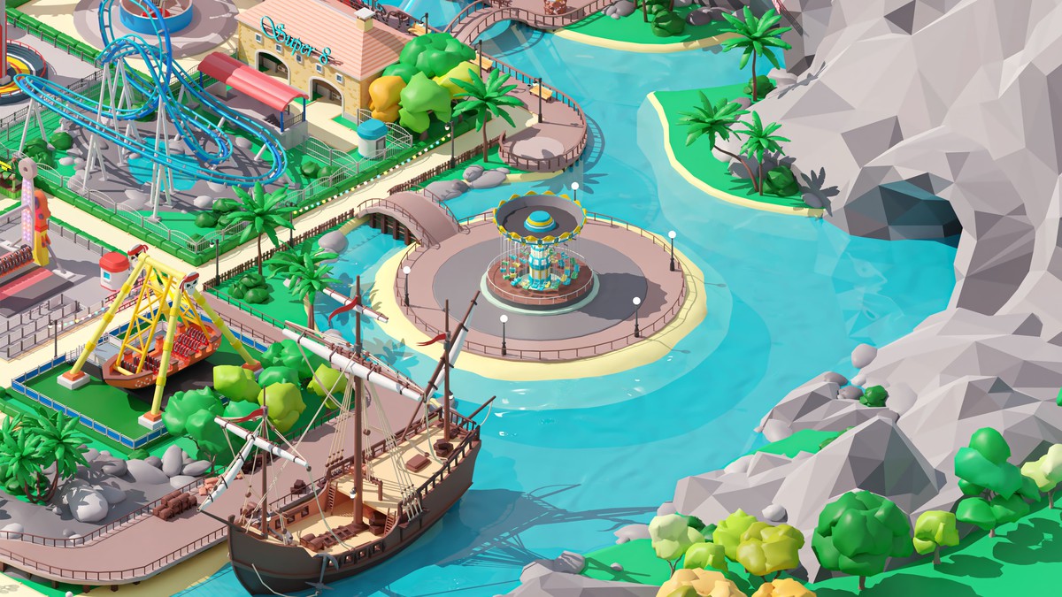 Amusement Park - Low Poly 3D Models Pack