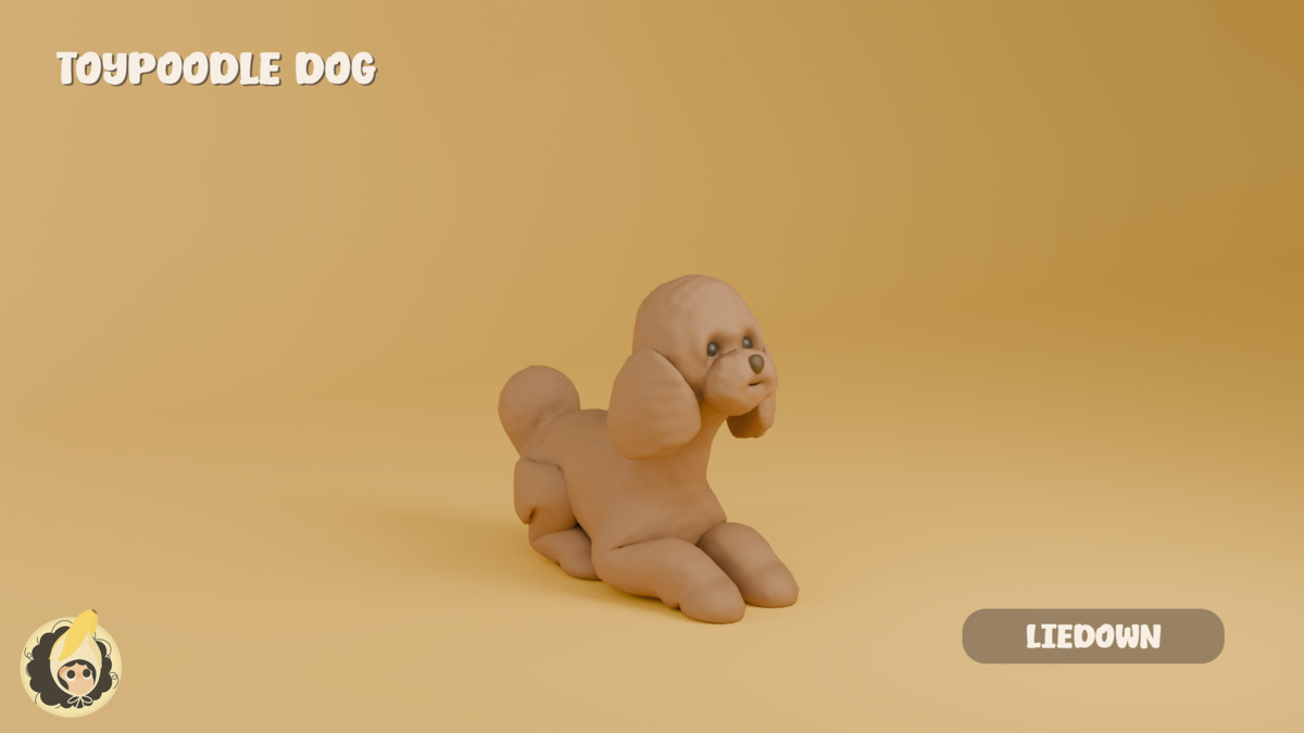 Animated Toy Poodle Dog
