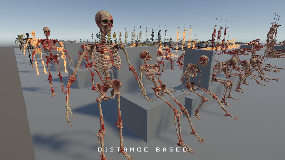 Distance Based Pixalator - 3D Scenes to Pixels
