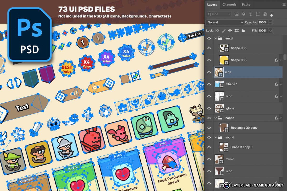 GUI Pro - Minimal Game Light(+PSD)