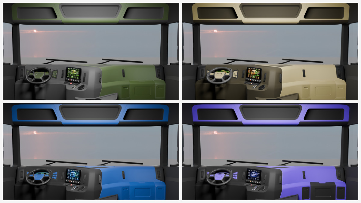 EV Semi Truck Vehicle Pack – Modular Trailer, With Interior & Openable Doors