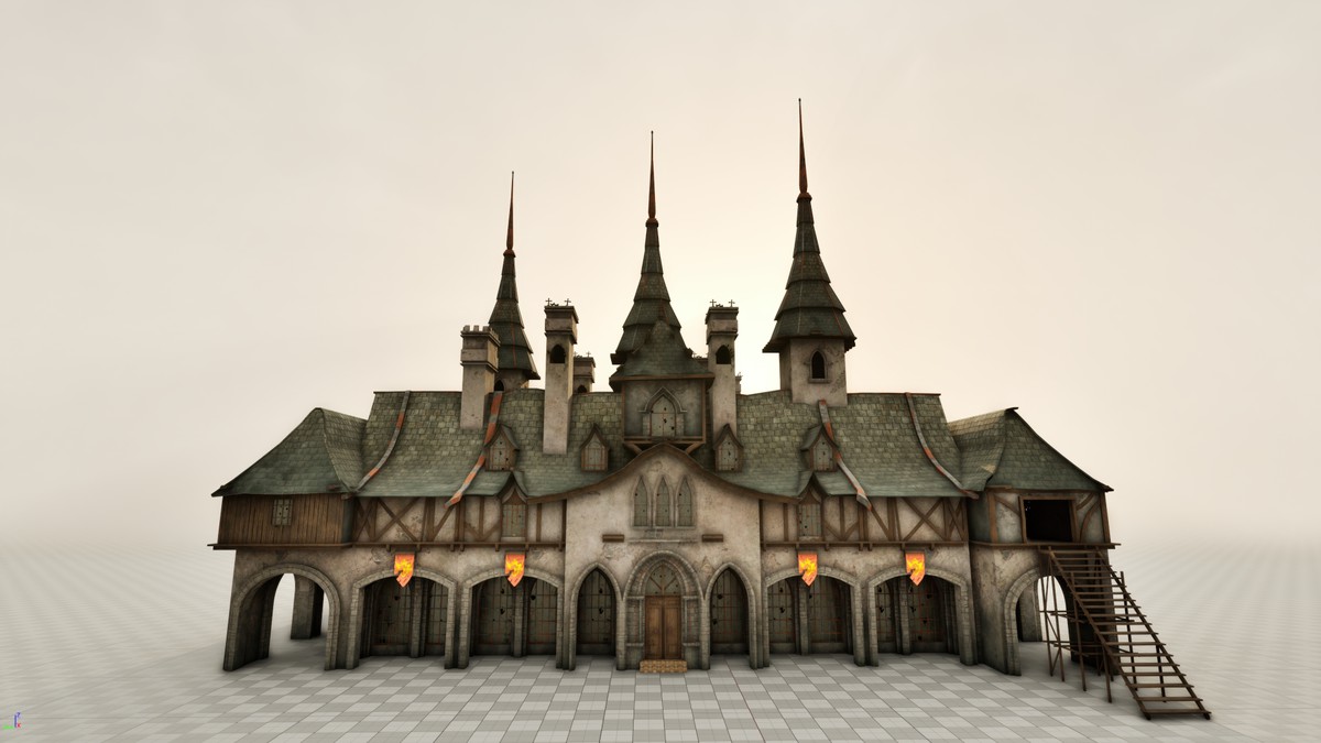Medieval 3D Buildings Set