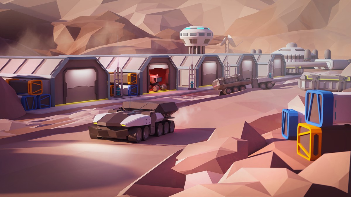 Mars Spaceport - Low Poly 3D Models Pack
