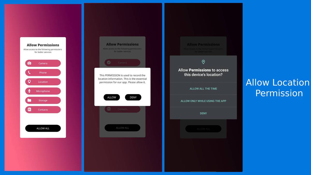 Android Permissions with Popup Box