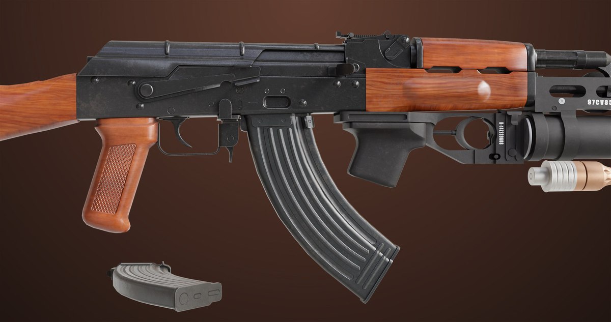 Light Machine Gun 10 Wood URP HDRP Textures