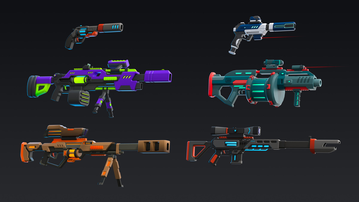 Sci-Fi Weapons Mini - Low Poly Asset Pack