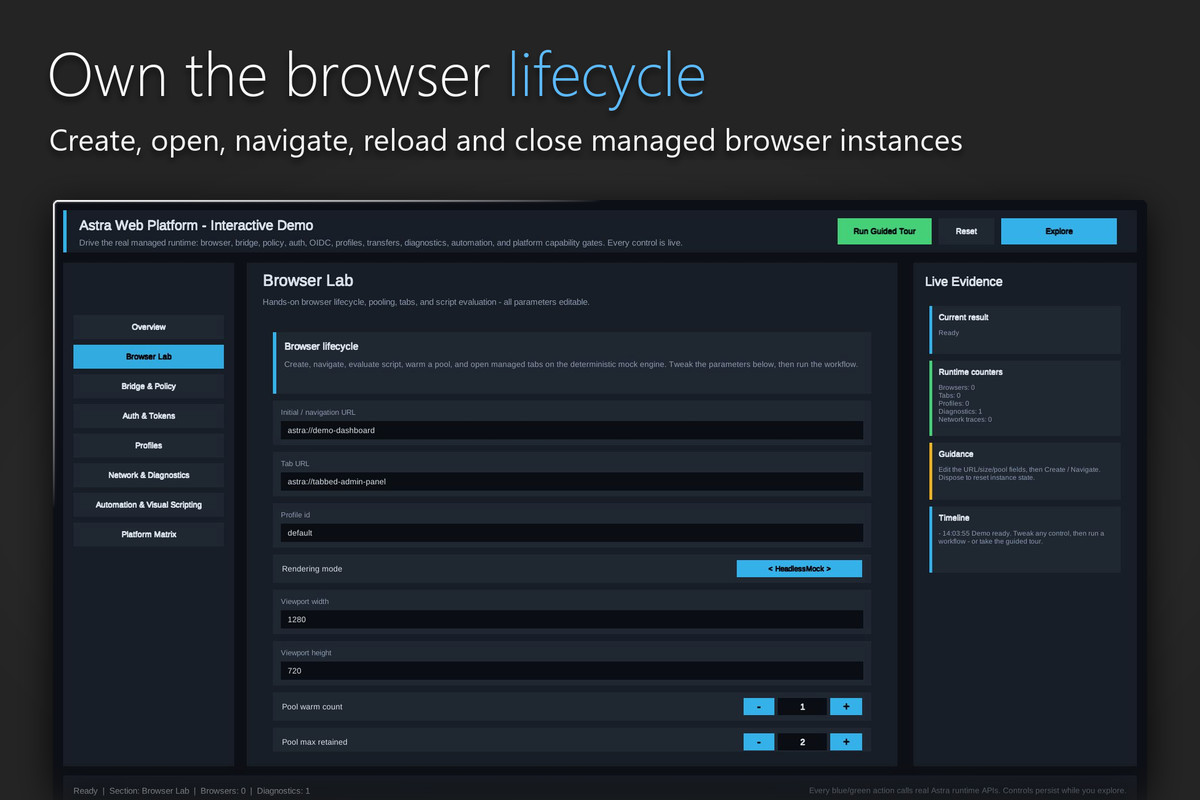 Astra Web Platform - WebView, JS Bridge & OAuth Toolkit