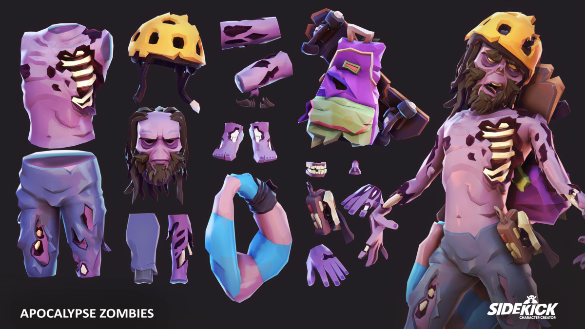 Apocalypse Zombies – Synty Sidekick Modular Characters