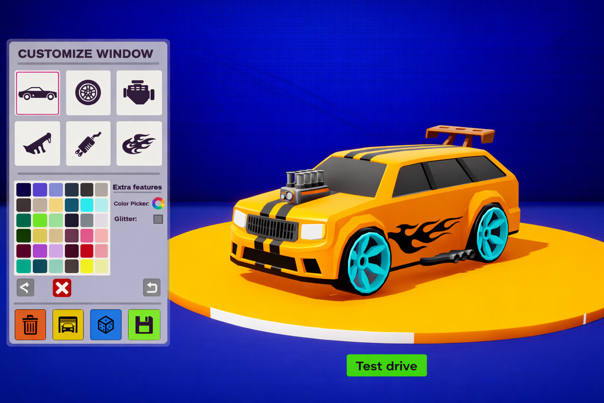 Customizable Arcade Car Pack