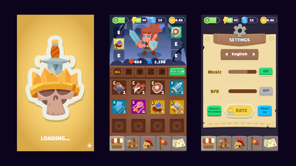 Cartoon Fantasy GUI - Animated & Stylized HUD