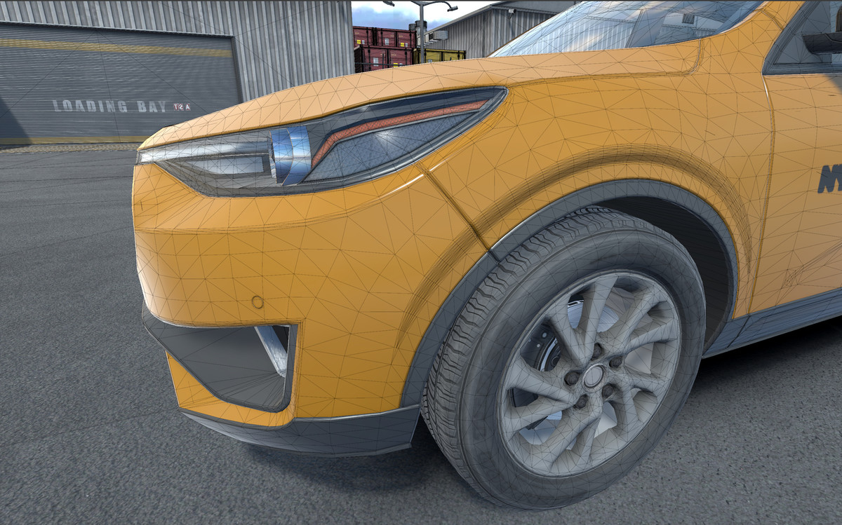 Yellow SUV taxi