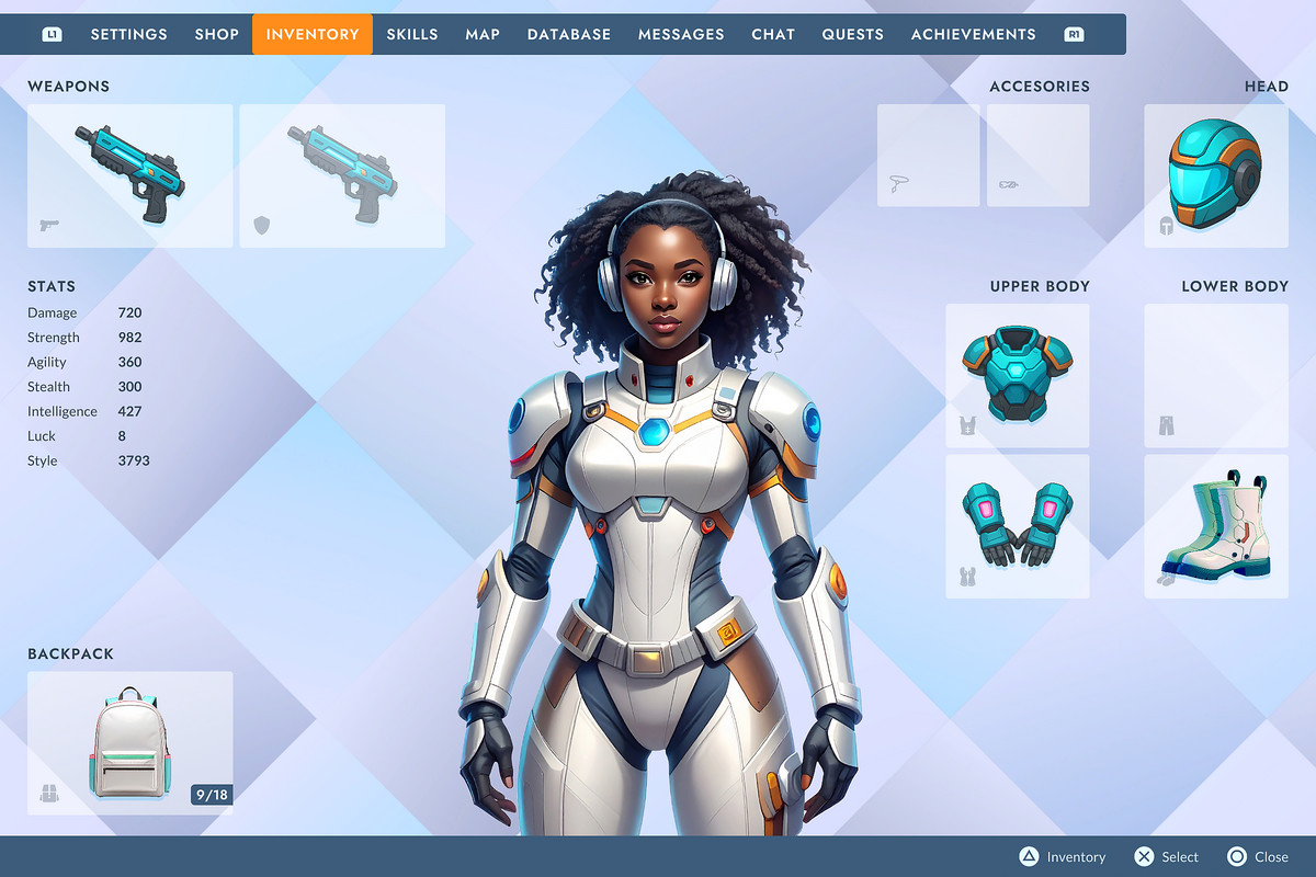 Everwatch GUI - Sci-Fi Complete Game UI Pack + sources
