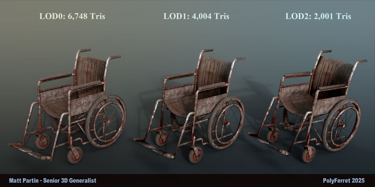 Low Poly WheelChair