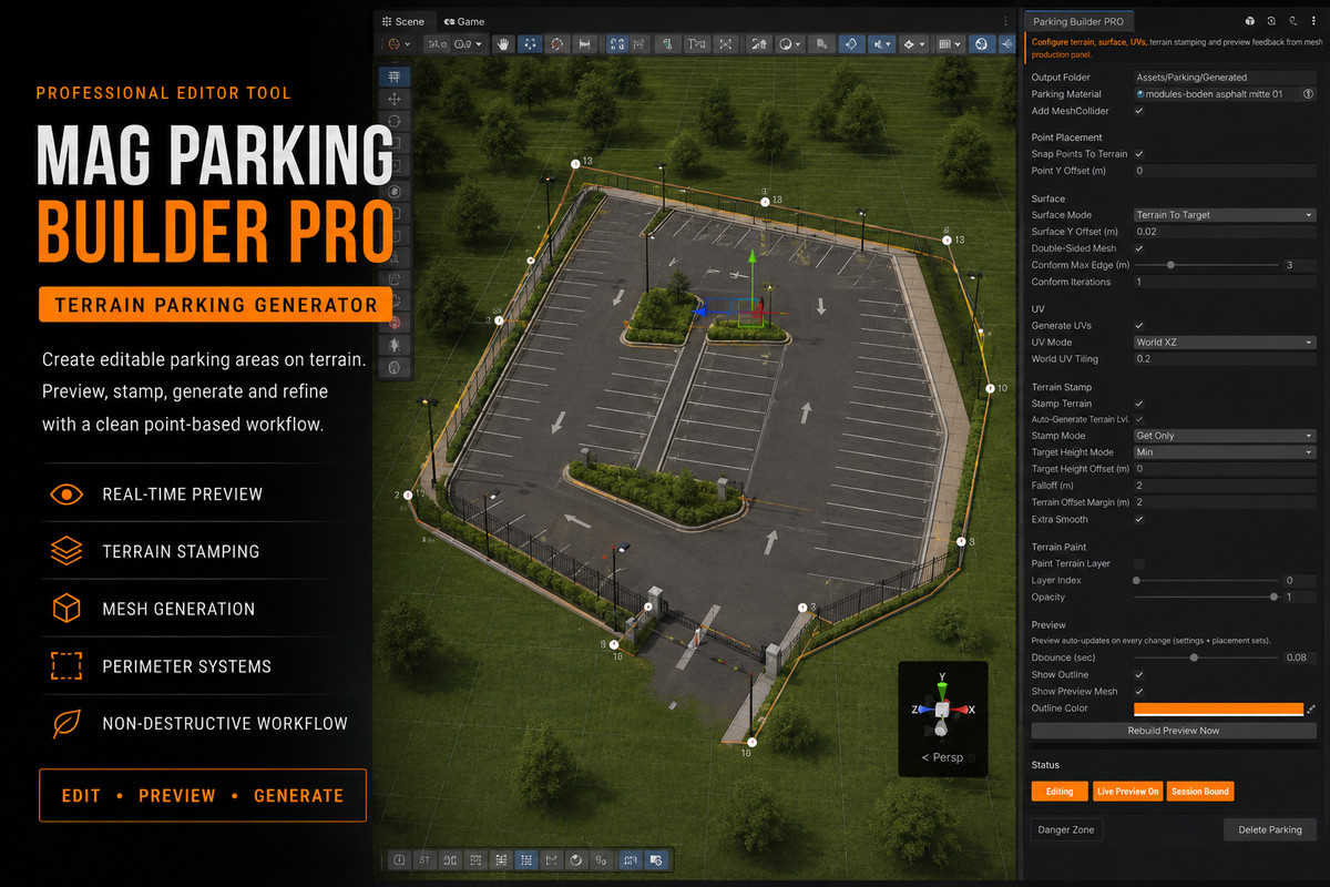 MAG Parking Builder PRO - Terrain Parking Generator