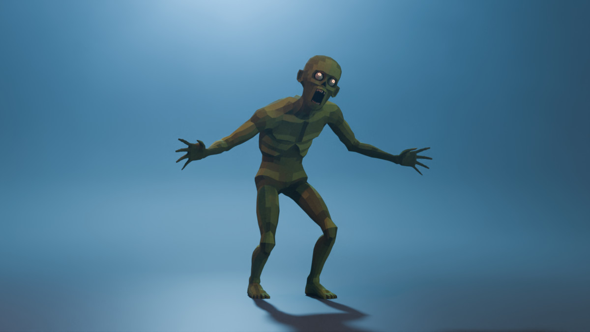Zombie Low-Poly stylized
