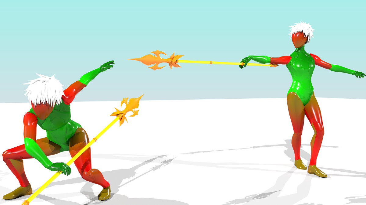 Anime Spear Combat Animation Pack