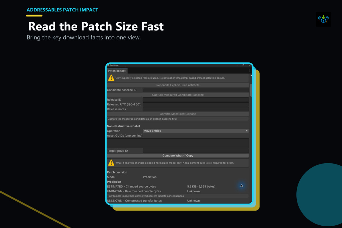 Addressables Patch Impact