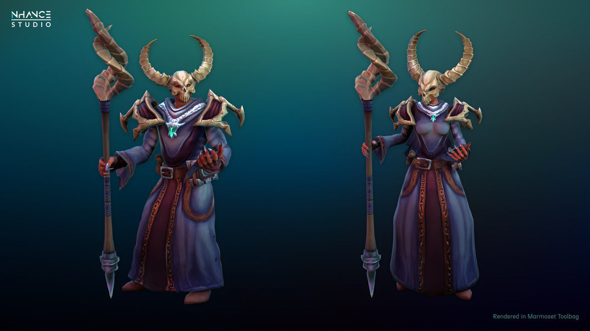 Stylized Fantasy Necromancer Outfit