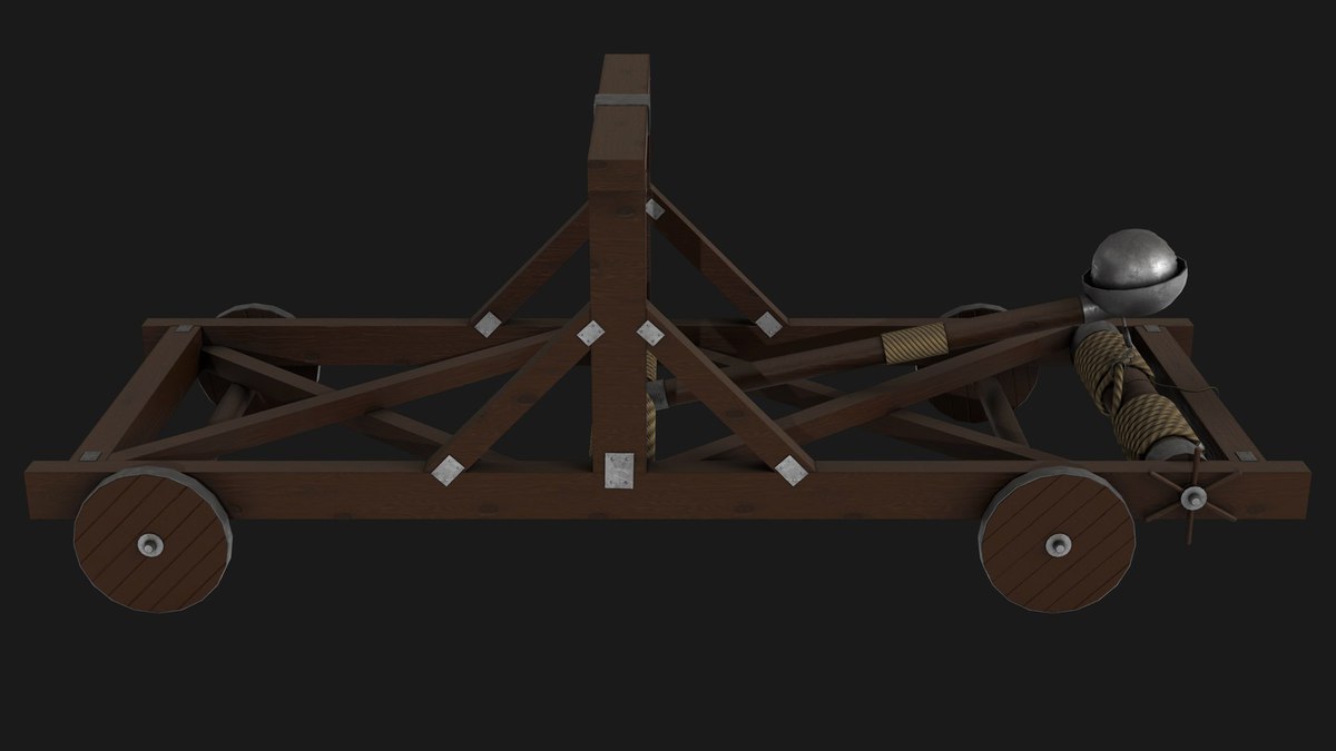 Medieval Catapult 01 URP HDRP Textures