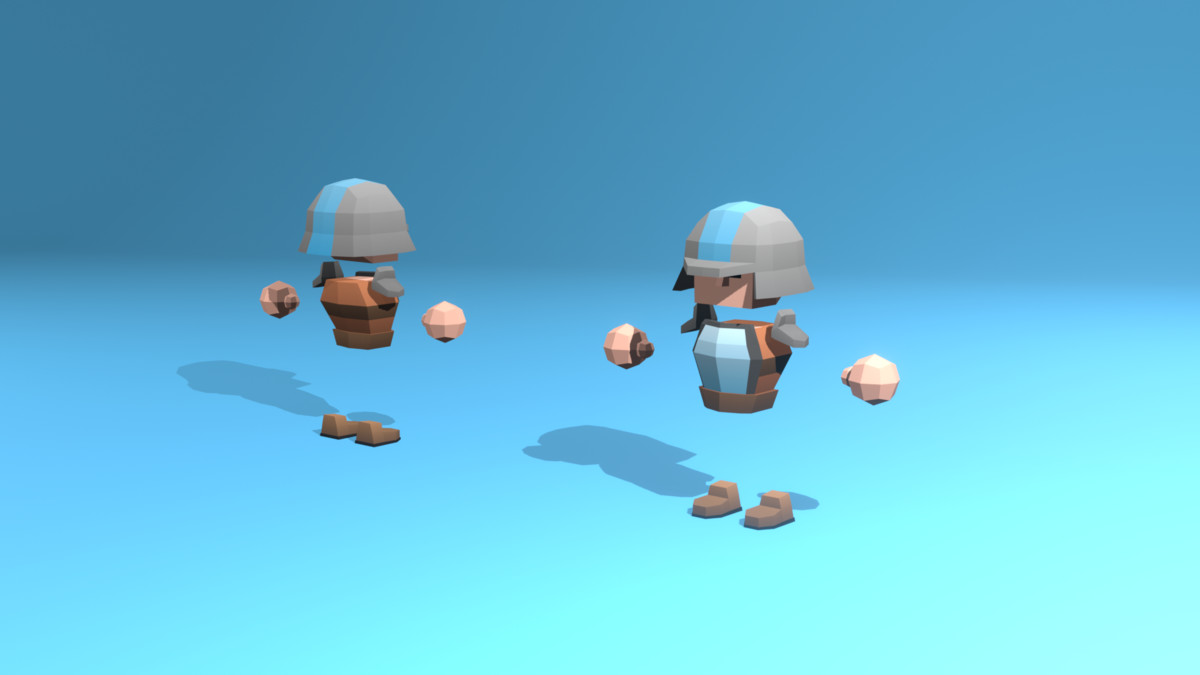 Low Poly Cubic Character - By Shokubutsu