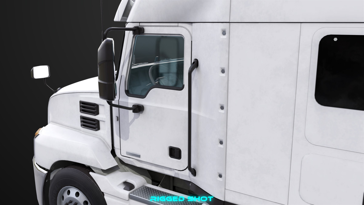 Heavy Truck Chassis 05 White Interior URP HDRP Textures