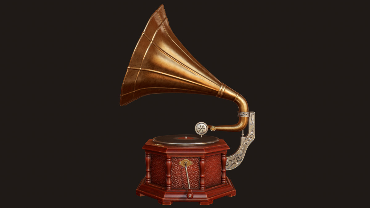 Vintage Gramophone (Animated)