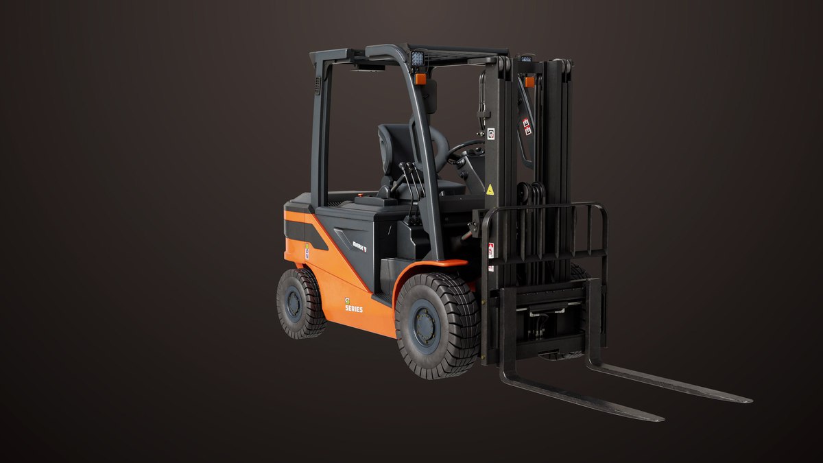 Forklift Truck03 Orange URP HDRP Textures