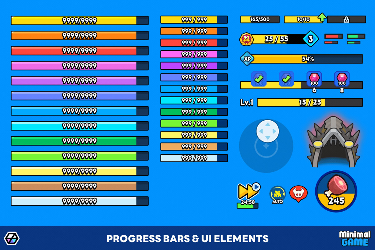 GUI Pro - Minimal Game Blue