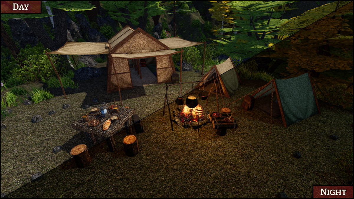 Campsite - Retro Style Modular Environment Pack