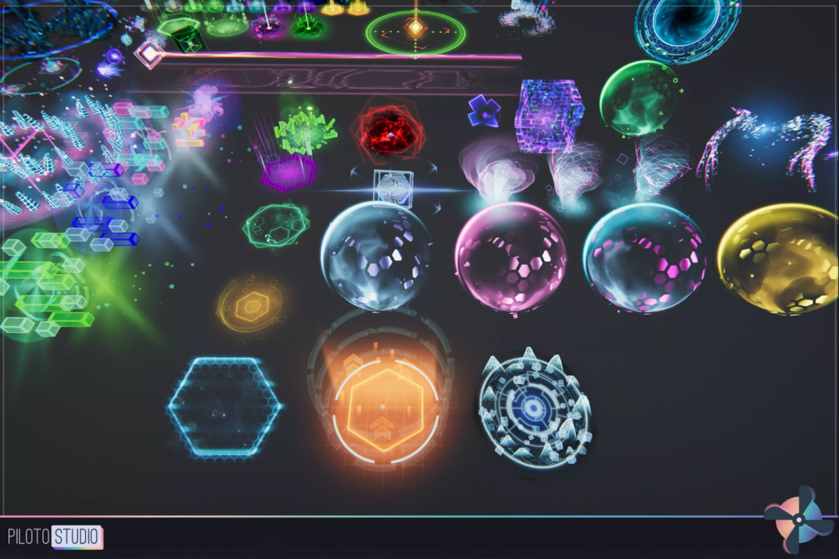 Sci-Fi, Tech, Futuristic Stylized VFX Starter Kit