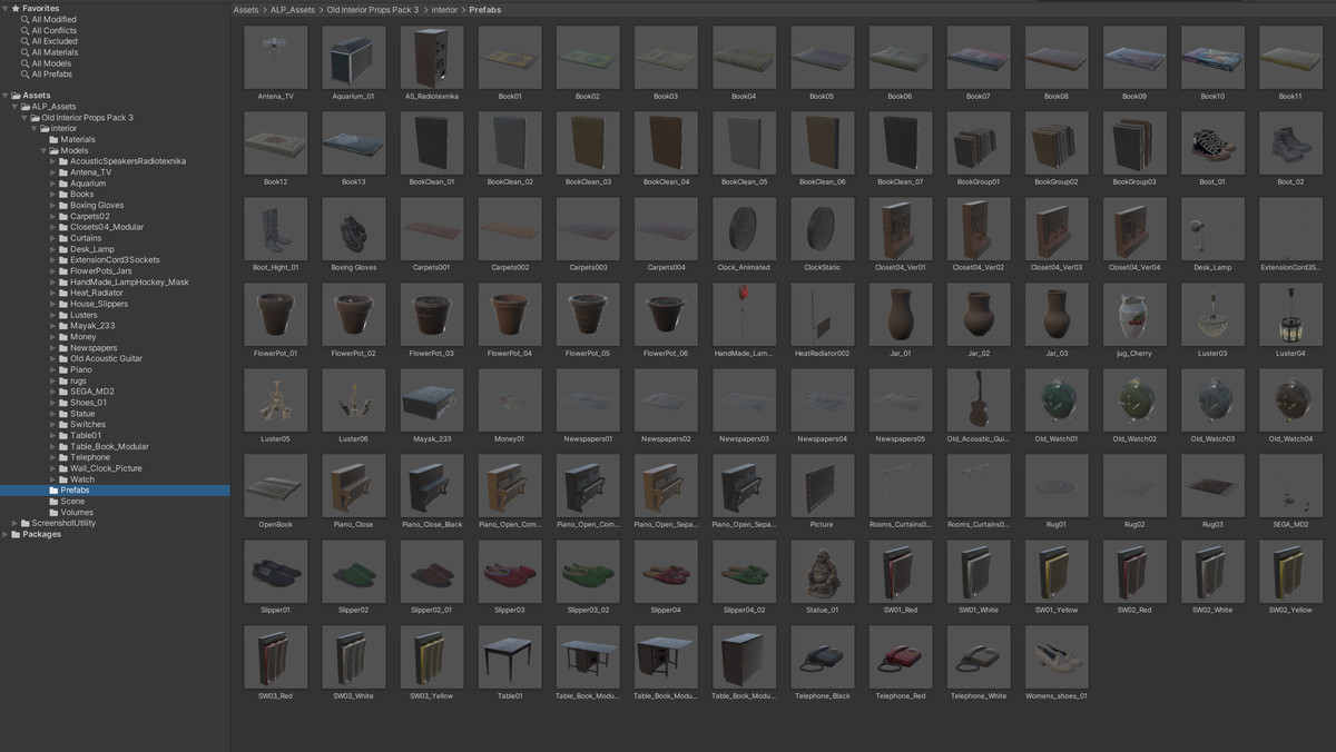 Old Interior Props Pack 3