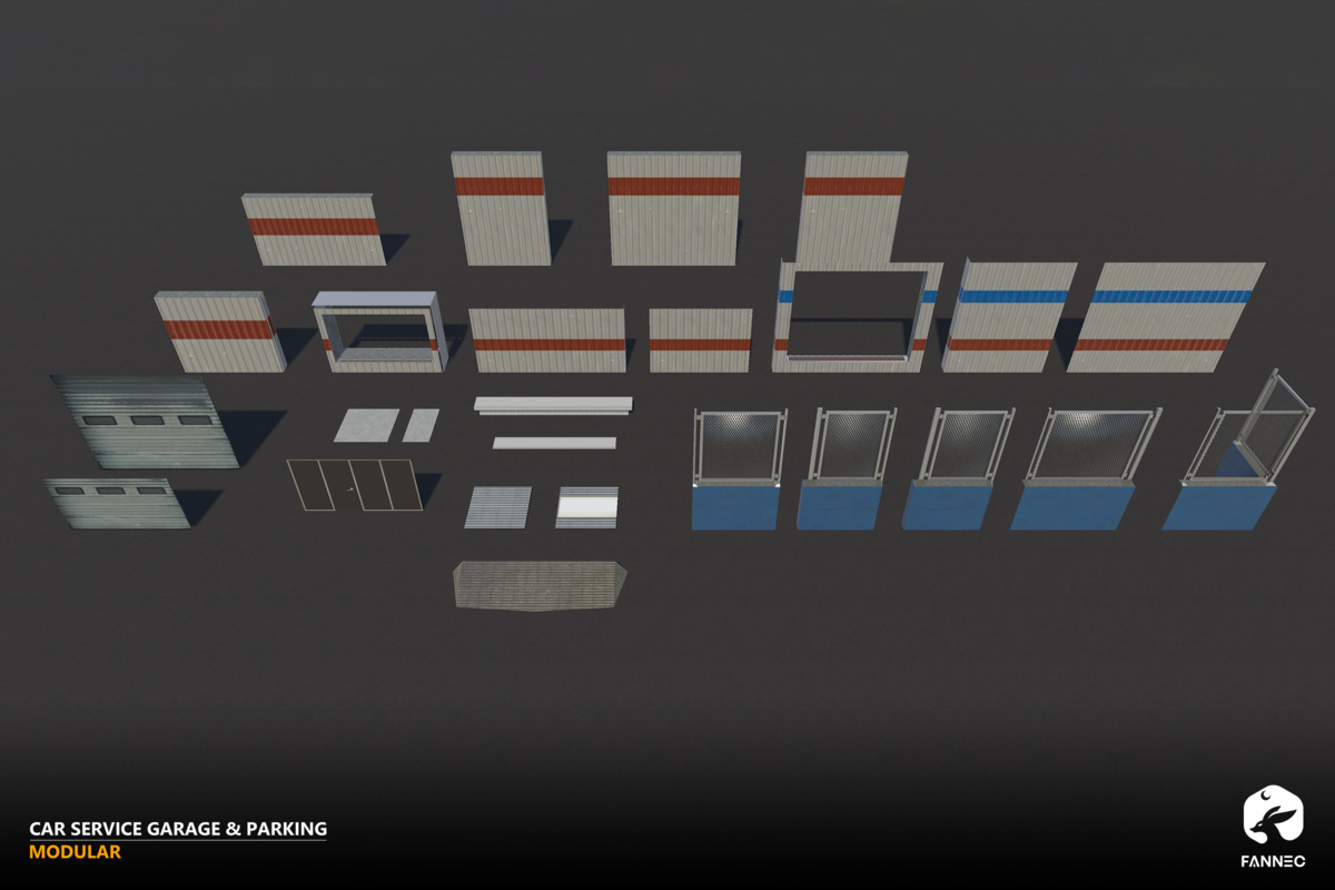 Modular - Car Service Garage & Parking (Interior & Exterior)