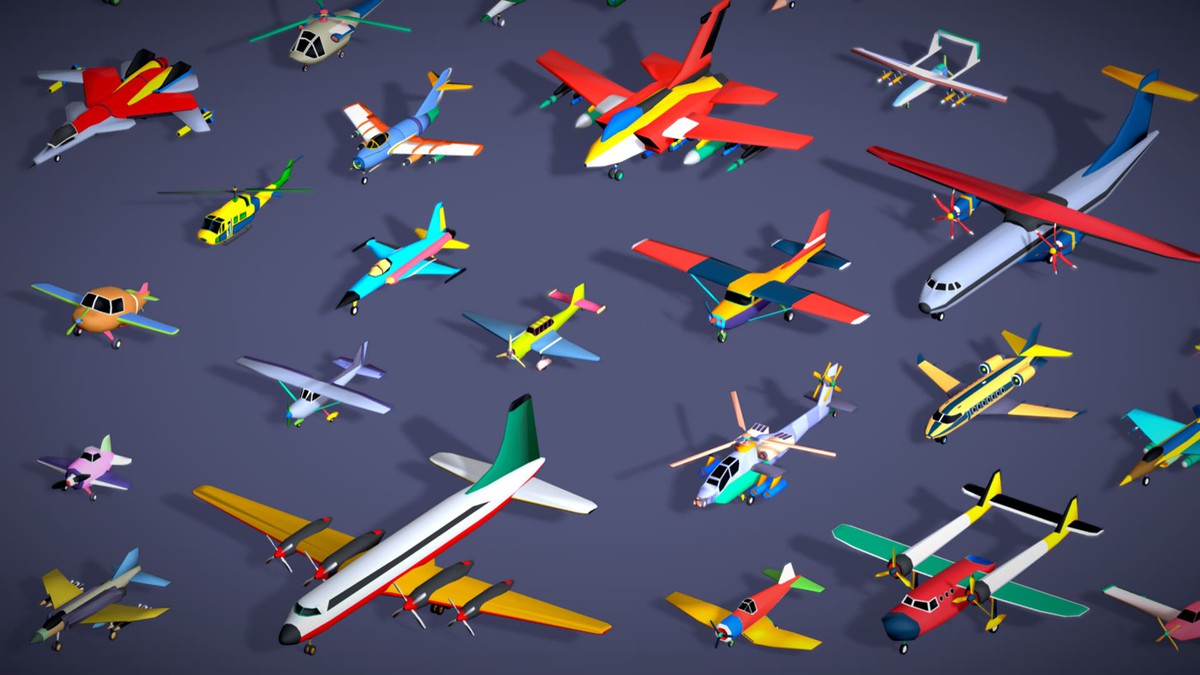 55 Air Vehicle Mega Pack - Toon Air Field - Sky Force Collection - Stylized Set