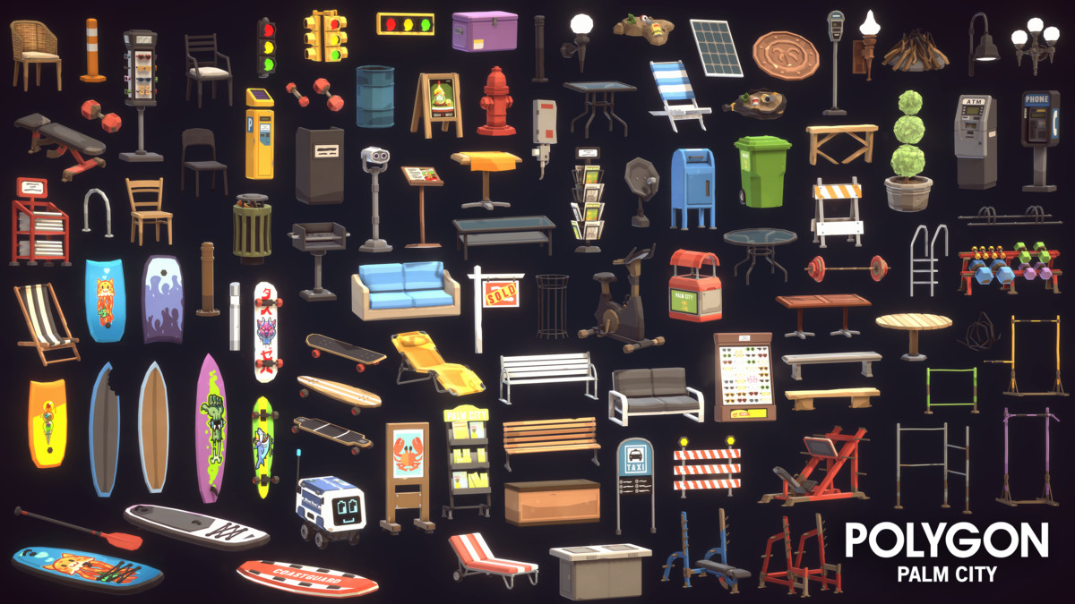 POLYGON - Palm City - Art by Synty