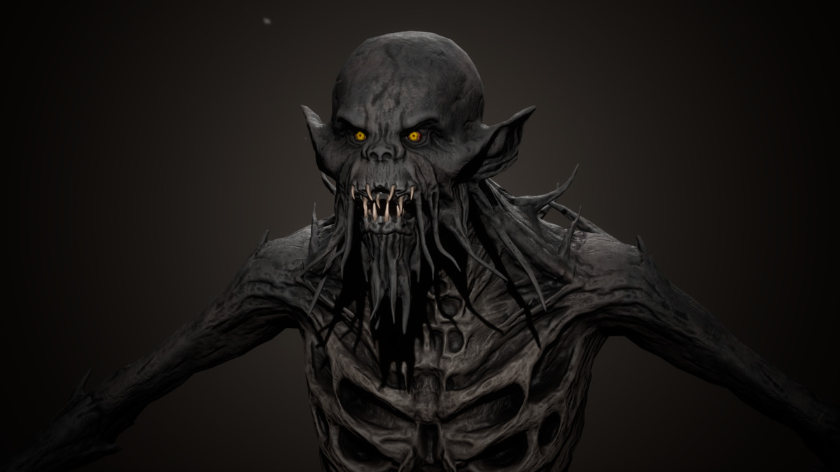 Skinny Ghoul - Dark Humanoid Creature