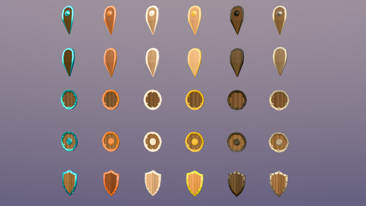 Low Poly 3D Medieval Town Assets