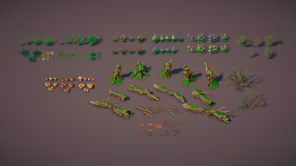 Fantasy Worlds - Forests, Meadows & Dungeons - Stylized 3D Environment