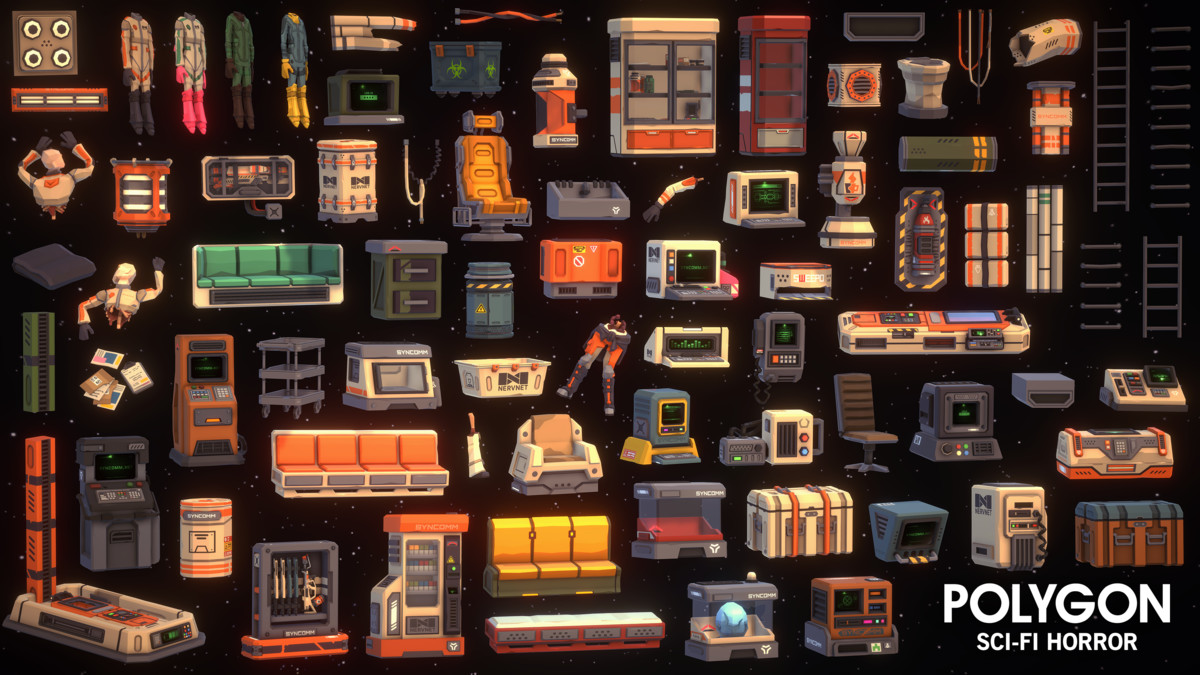 Sci-Fi Horror Pack - Synty POLYGON - Stylized Low Poly Assets