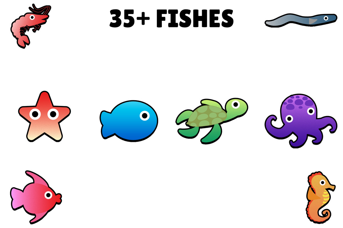 2D Ocean Fish Pack - Vector