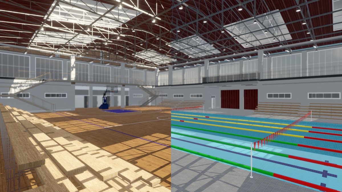 School Gym Swimming / Basketball