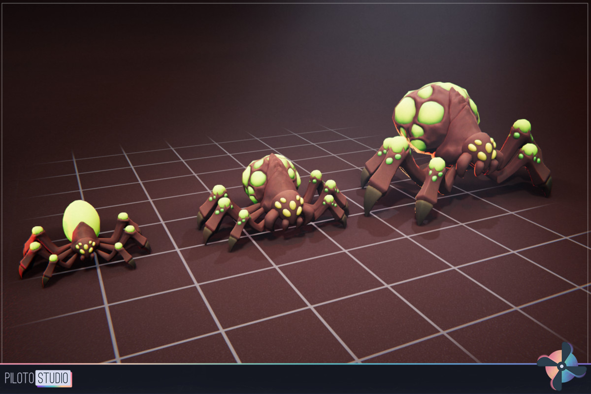 Spider Poison - 3 Characters + Animations