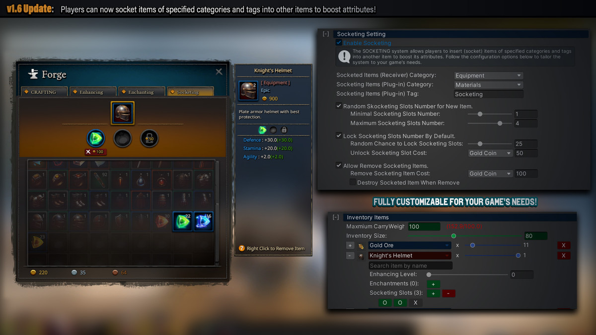 Master Inventory Engine Pro - Crafting/Loot/Trade/Skills/HotBar