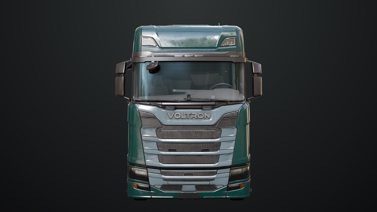 Heavy Truck Chassis 06 Interior Blue and Green URP HDRP Textures