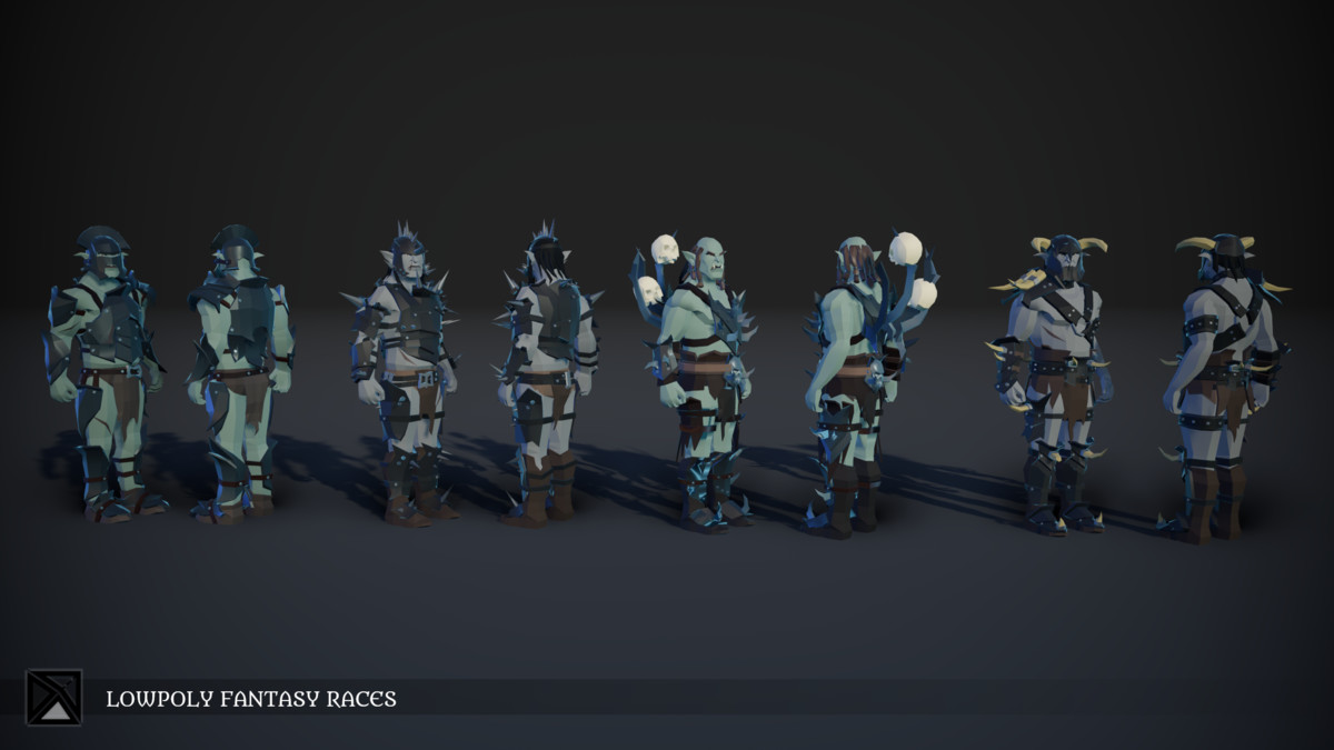 Lowpoly NPCs Bundle MEDIEVAL FANTASY SERIES