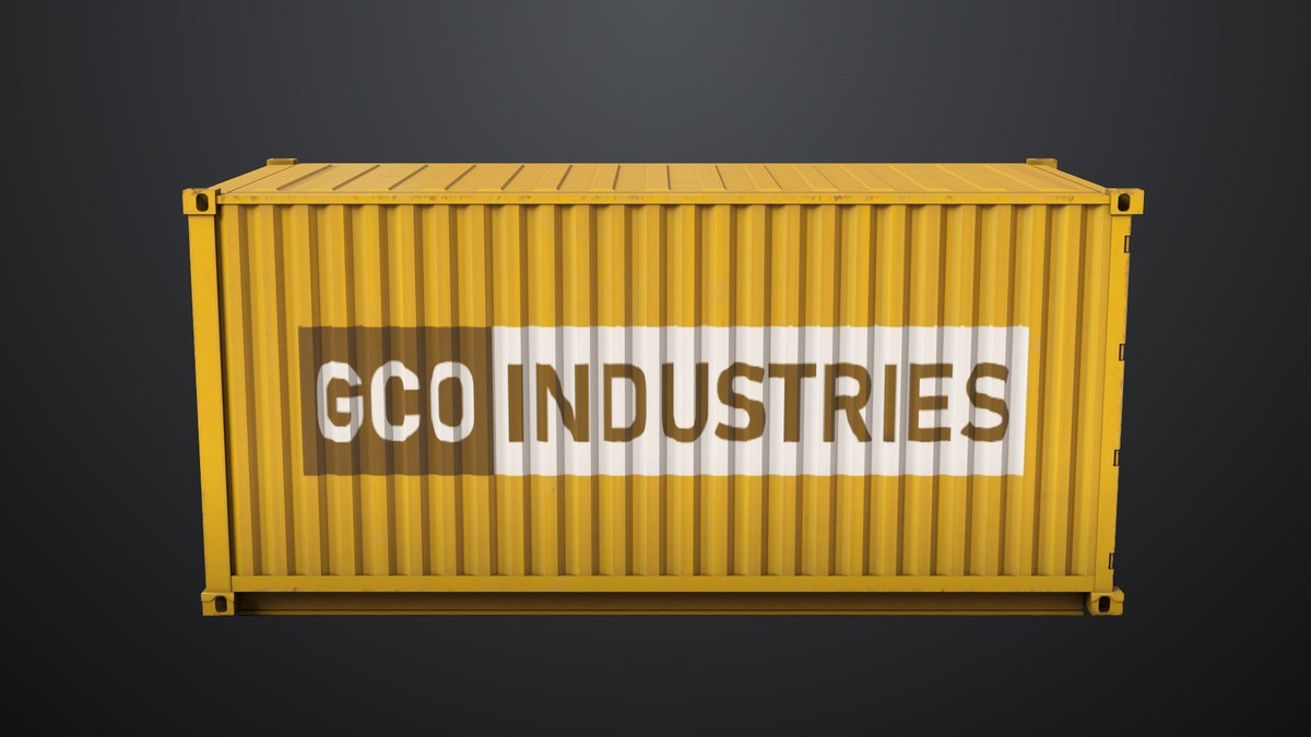 5 Cargo Container 20ft Single Mat URP HDRP Textures