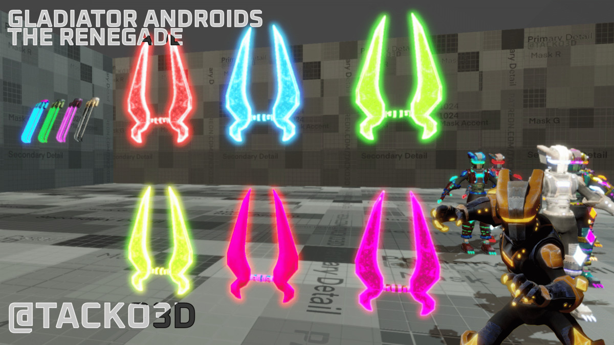 Customizable Android Enemy - Renegade - Gladiator Androids Pack