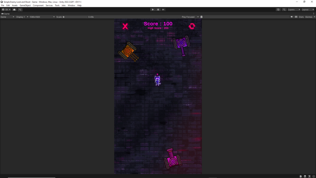 Bullet Hell Survival Template (2D)