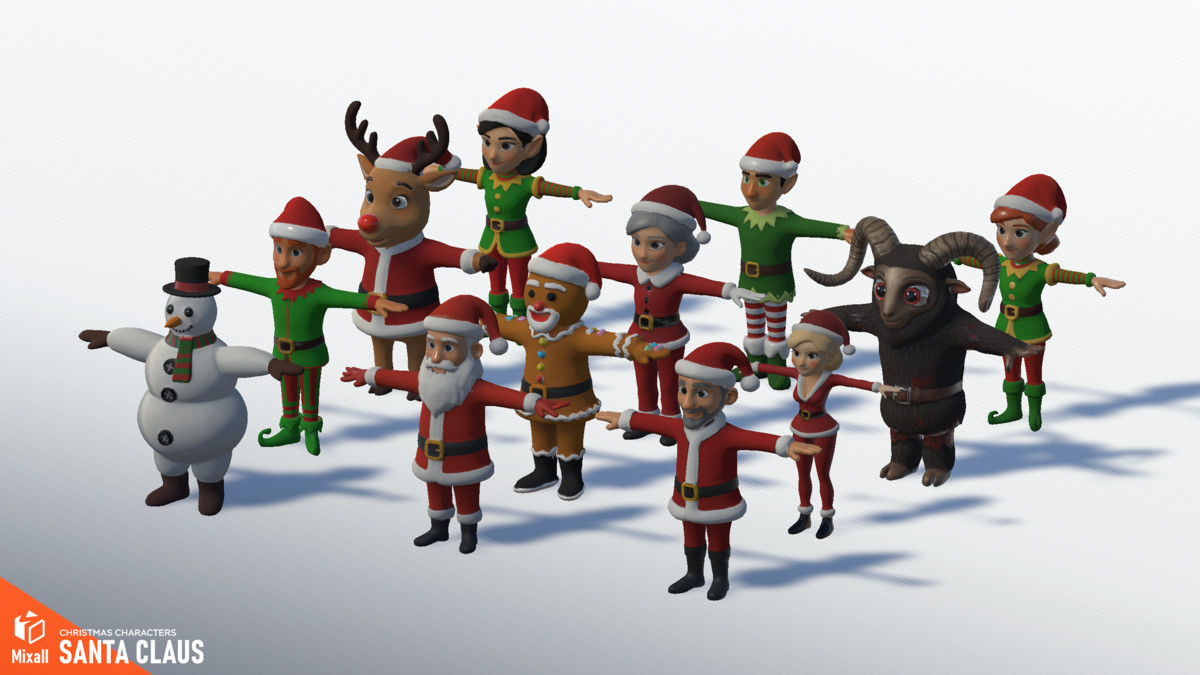 Santa Claus and Christmas characters