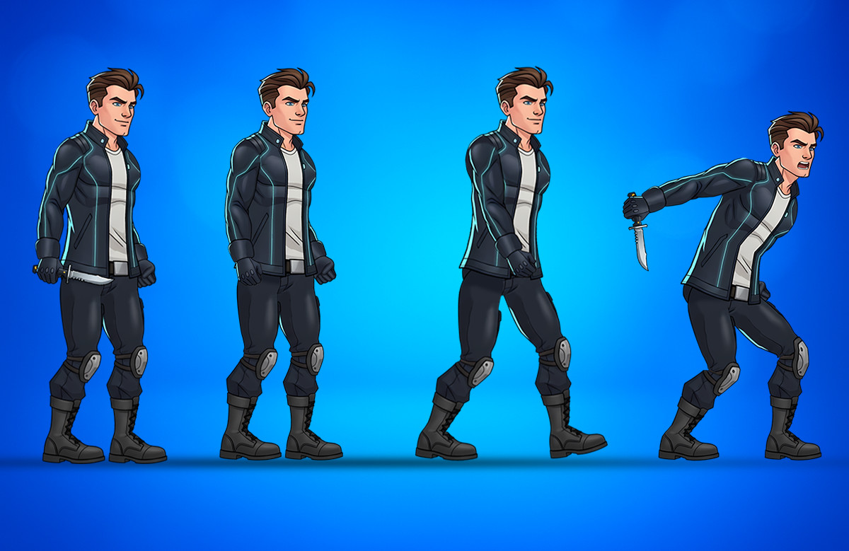 Grant 2D Animated Spine Character (Human Series)